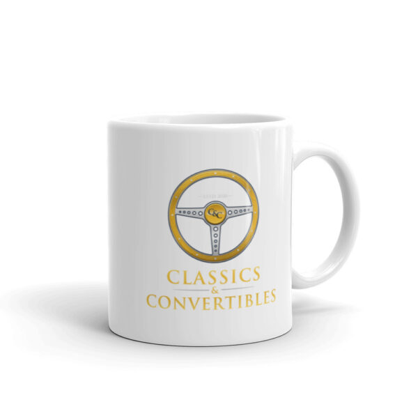 White glossy mug